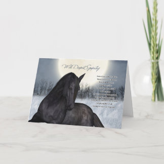 Pet Horse Sympathy Card, Loss Of Pet Horse Card