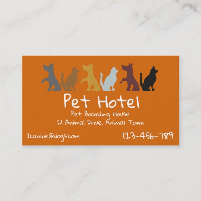 Pet Hotel boarding kennel professional Business Card (Front)