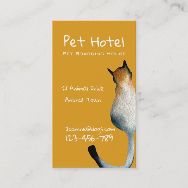Pet Hotel boarding kennel professional Business Card (Front)
