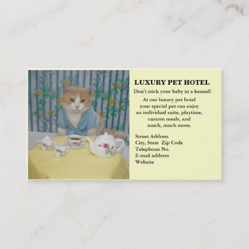 Pet Hotel Business Card