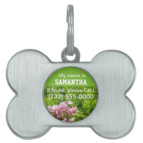 Pet ID Name Number Tags Pink Mountain Laurel