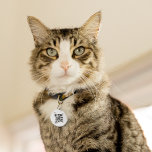 Pet ID Tag | If Lost QR Code Scan<br><div class="desc">If your missing pet has a QR Code tag, the finder simply needs to scan it to get all the contact information. Add your custom wording to this design by using the "Edit this design template" boxes on the right hand side of the item, or click the blue "Customize it"...</div>