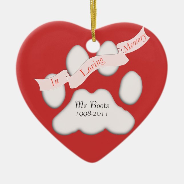 Pet In loving memory ornament add photo (Front)