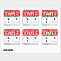 Pet Inside Alert Square Sticker | Zazzle