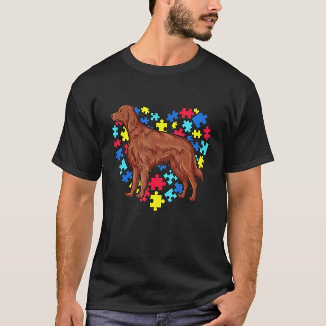 Pet Irish Setter Autism Awareness Month For Dog Mo T-Shirt (Front)