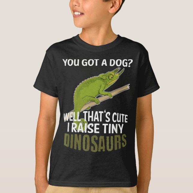 Pet Jackson's Chameleon Reptile Herpetologist Grap T-Shirt (Front)