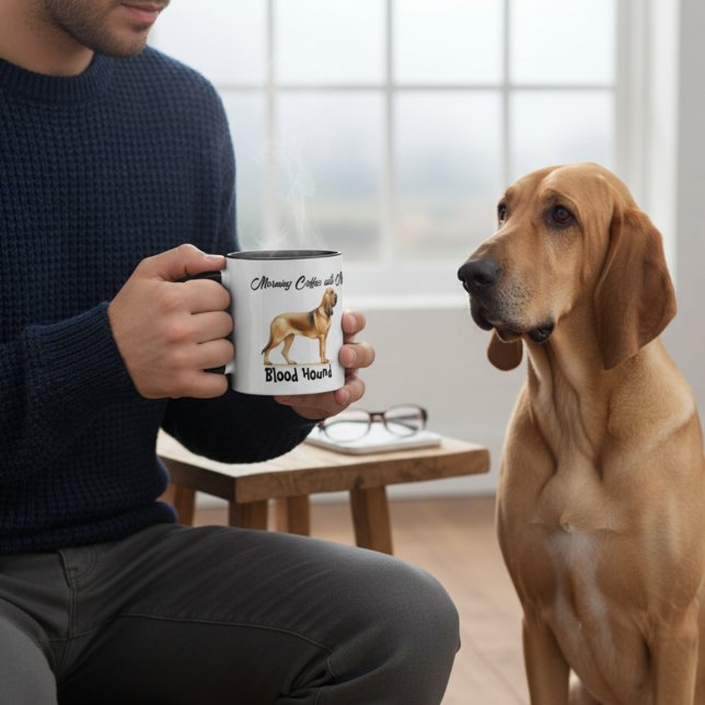Pet/ Keepsake Blood Hound Browns PERSONALIZE Mug (Creator Uploaded)