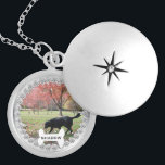 Pet Keepsake Gift Photo Name Faux Diamonds Locket Necklace<br><div class="desc">Chic style, personalized, pet photo locket necklace for her- Ready for you to create your own pet photo gift for pet owners grieving the loss of a furry friend crossing the rainbow bridge or for new pet owners wanting to show off the newest member of the family. Underneath your pet's...</div>