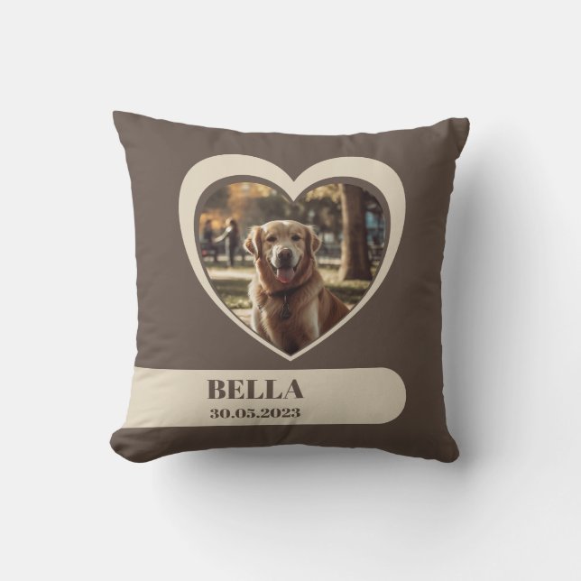 Pet Keepsake - Heart Customizable Pillow (Front)