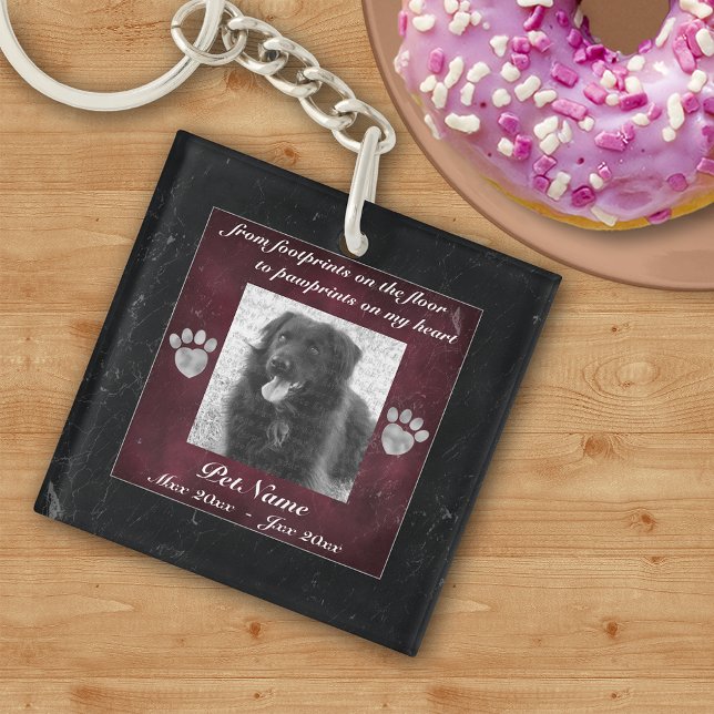 Pet Keepsake Memorial Tribute Marble Effect Keychain (Pet Keepsake Memorial Tribute Marble Effect Keychain)