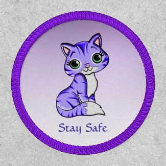 Pet Kitty Cat Reminds Us to Stay Safe Patch