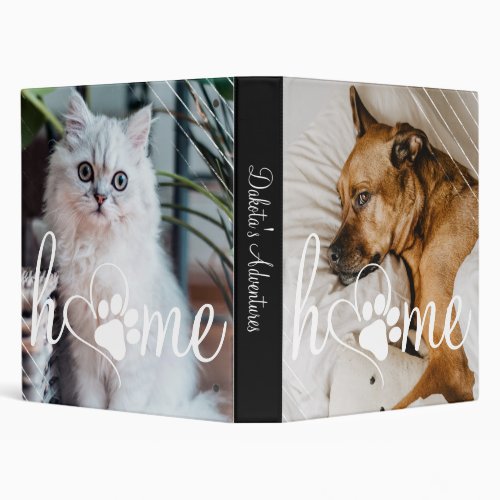Pet Life Home  Paw Heart Scrapbook 2 Photo Album 3 Ring Binder