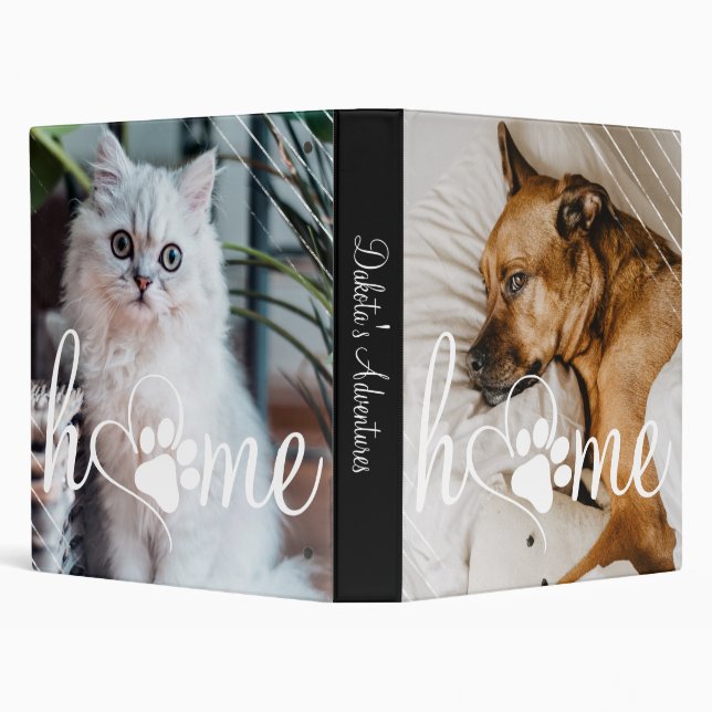 Pet Life Home | Paw Heart Scrapbook 2 Photo Album 3 Ring Binder (Background)