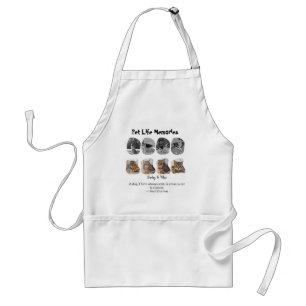 Pet Life Memories 8 Photo Collage Tribute Template Adult Apron