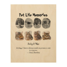 Pet Life Memories 8 Photo Collage Tribute Template