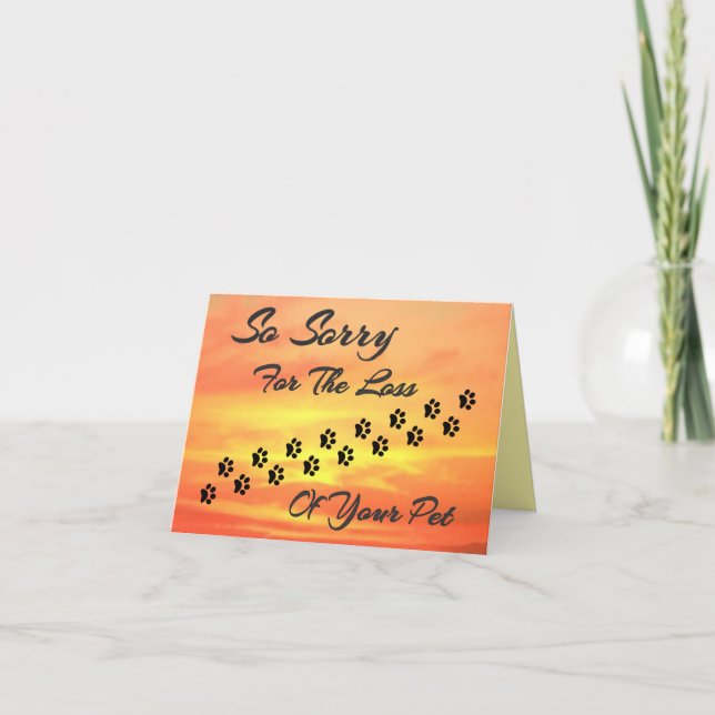 Pet Loss Cat/Dog Card (Front)
