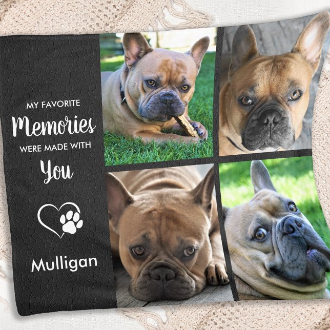 Pet Loss Dog Lover Sympathy Photo Pet Memorial Fleece Blanket (Creator Uploaded)