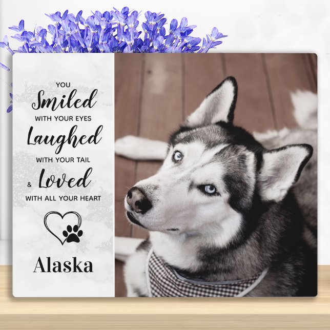 Pet Loss Dog Memorial Gift - Pet Photo Sympathy Plaque (Creator Uploaded)