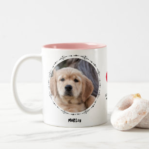 Pet Loss Dog Memorial Keepsake 2 Photo Custom Two-Tone Coffee Mug