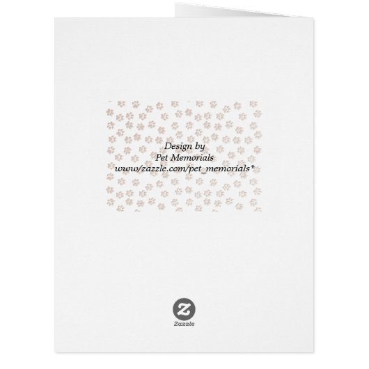 Pet Loss Dog or Cat Memorial Announcement (Back)