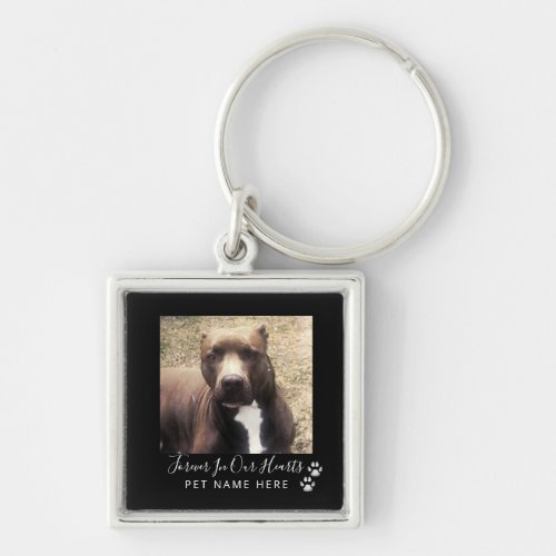 Pet Loss Dog Photo Memorial Keepsake Name Keychain