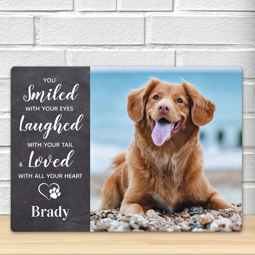 Pet Loss Gift Personalized Photo Pet Dog Memorial Plaque