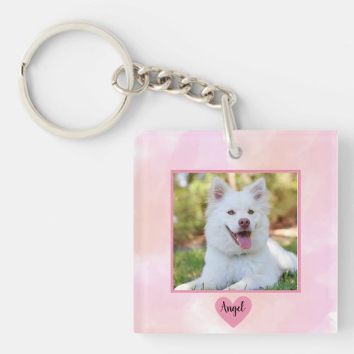 Pet Loss Gift Sympathy Quote Photo Pet Memorial  Keychain