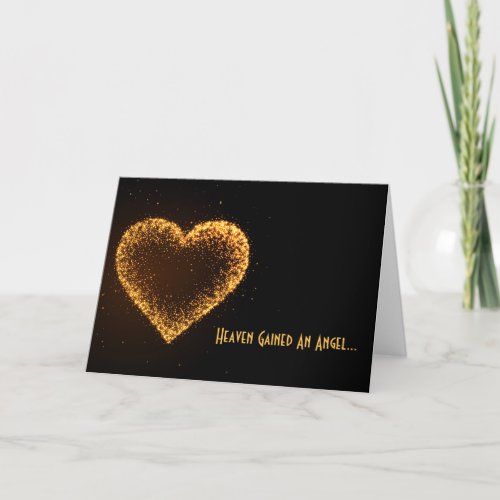 Pet Loss Heart Moon  Stars Condolence Card