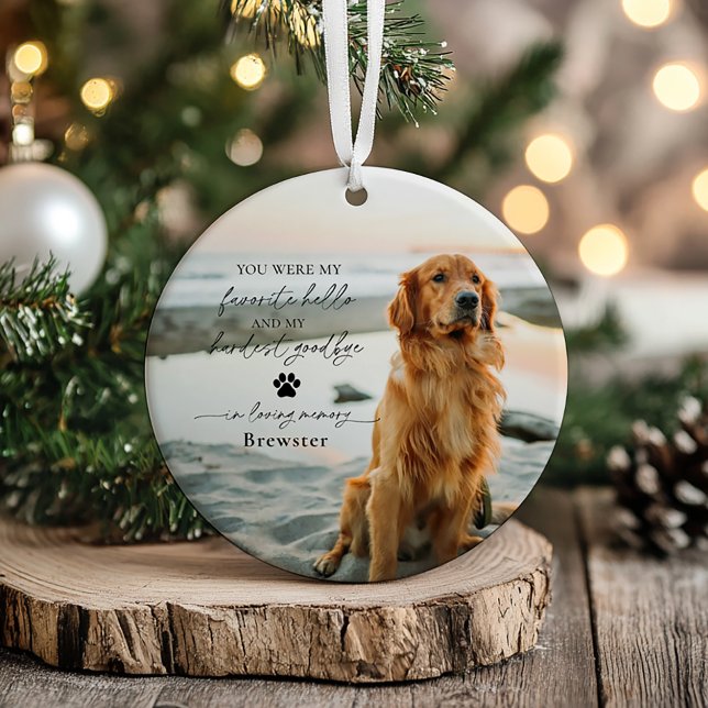 Pet Loss Keepsake Ceramic Ornament (Creator Uploaded)