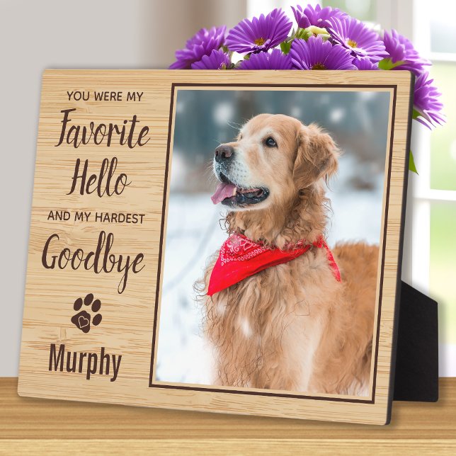 Pet Loss Keepsake Pet Memorial Photo Plaque (Creator Uploaded)