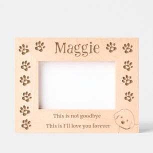 Pet Loss Memorial Bichon Frisé Engraved Frames