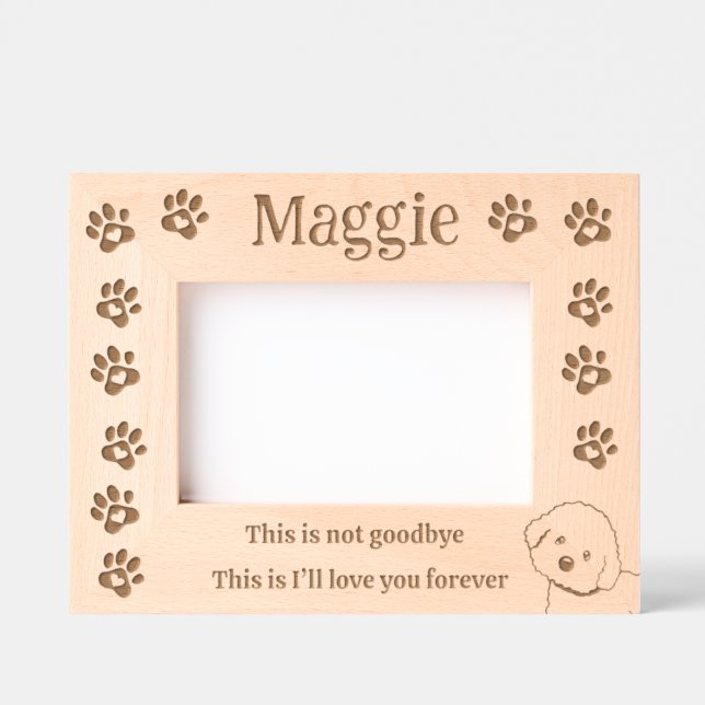 Pet Loss Memorial Bichon Frisé   Engraved Frames (Front)