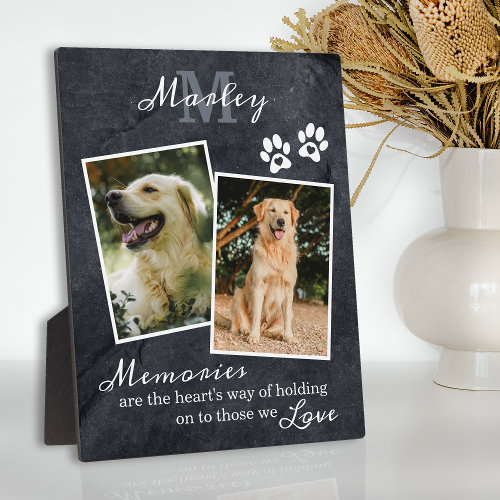 Pet Loss Memorial Gift Photo Plaque