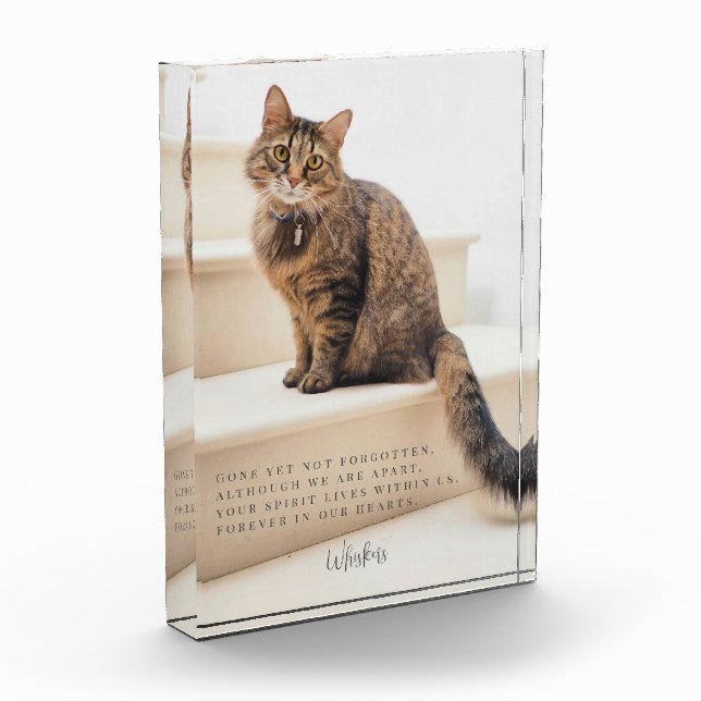 Pet Loss Memorial Keepsake Photo Block (Left)