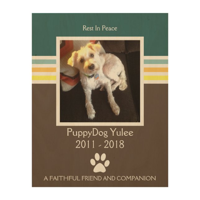 pet loss memorial wood art (Front)