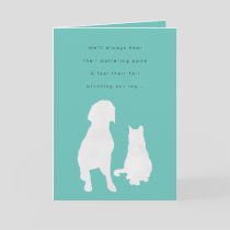 Pet Loss Pattering Paws Sympathy Card