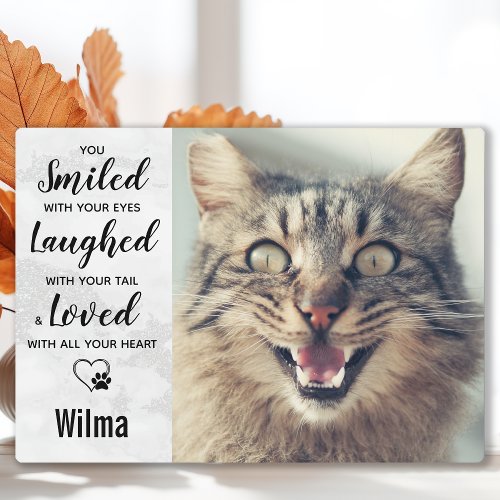 Pet Loss Personalized Photo Cat Memorial Plaque