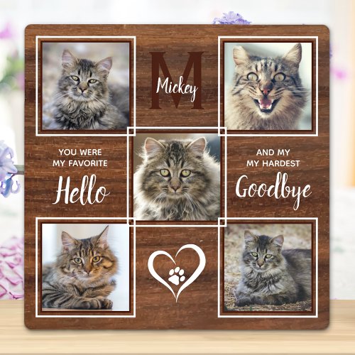Pet Loss Personalized Unique Cat Memorial Plaque