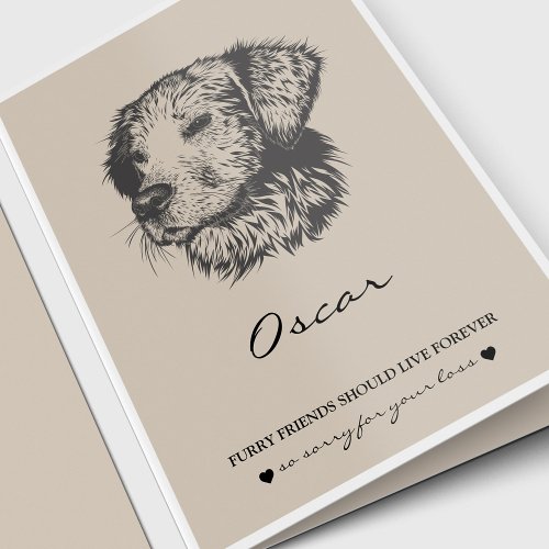 Pet Loss Pet Memorial Dog Lover Retriever Sympathy Card