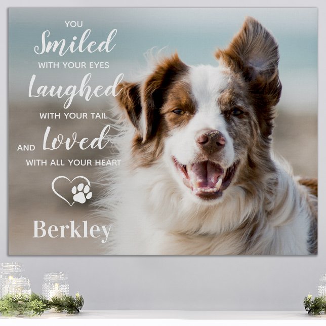 Pet Loss Pet Memorial - Remembrance Sympathy Quote Faux Canvas Print (Creator Uploaded)
