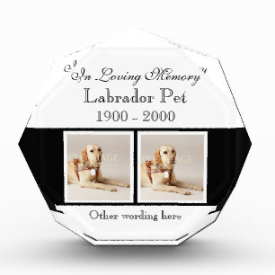 Pet loss photo memories PERSONALIZE Acrylic Award