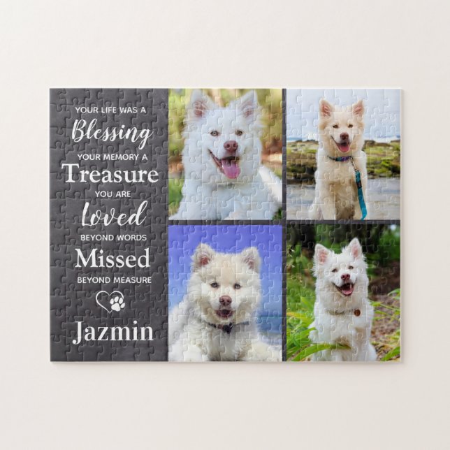 Pet Loss Quote - Pet Sympathy - Pet Photo Memorial Jigsaw Puzzle (Horizontal)