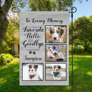 Pet Loss Remembrance Photo Collage Pet Memorial Garden Flag