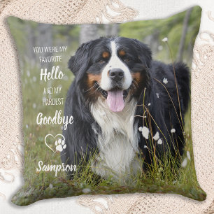 Pet Loss Remembrance Poem 2 Photo Dog Memorial Throw Pillow