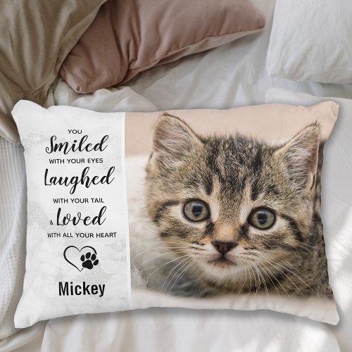 Pet Loss Remembrance Sympathy Pet Cat Memorial Accent Pillow