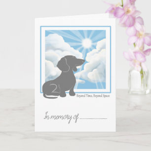 Pet Loss Simpathy Card - Dachshund