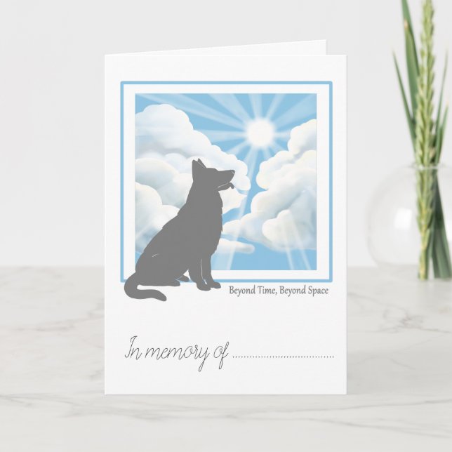 Pet Loss Simpathy Card - German Shepherd (Front)