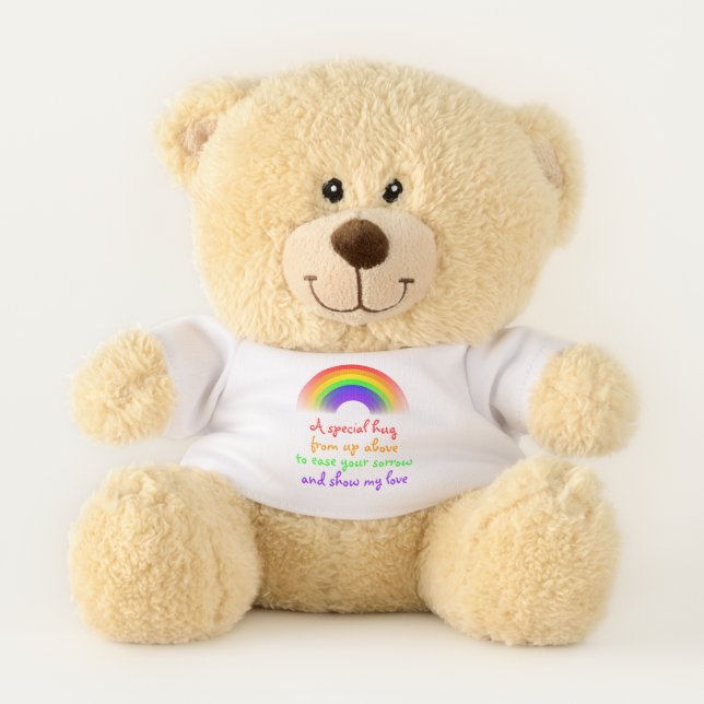 Pet Loss: Special Hug Poem Personalized Teddy Bear (Front)