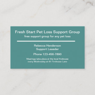 Pet Loss Support Group Business Card