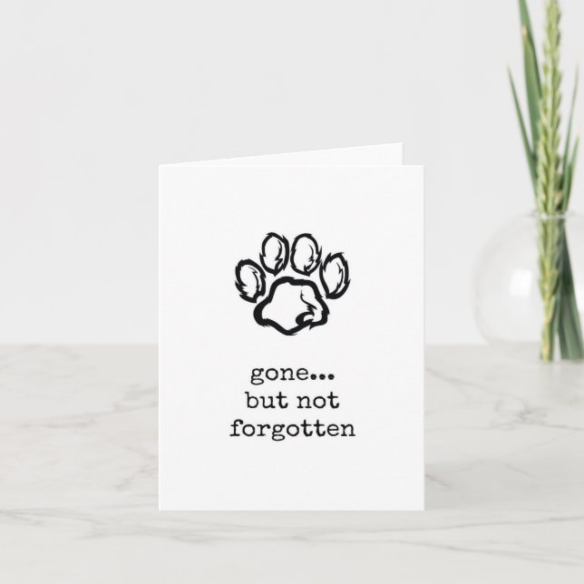Pet Loss, Sympathy Card (Front)